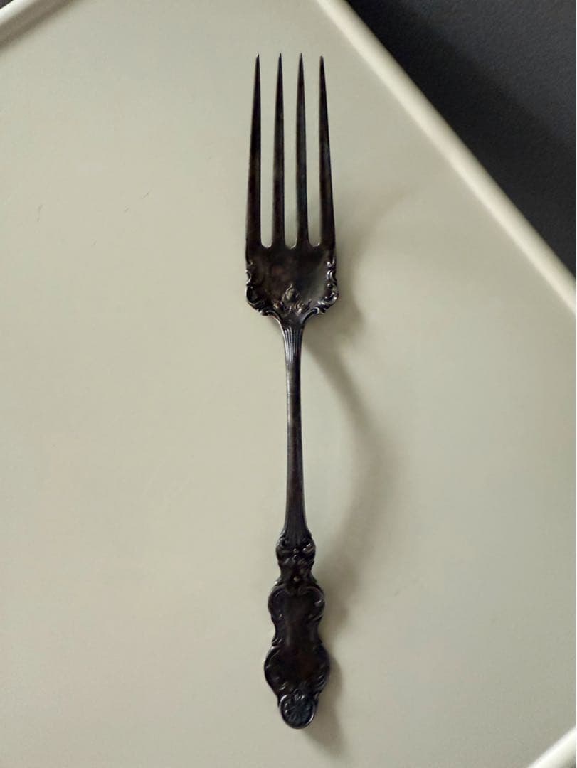 アンティーク ビンテージ フランス ヨーロッパ 銀食器 シルバーフォーク 希少 カトラリー シルバープレイト LXV ペア フランス アンティーク 銀の